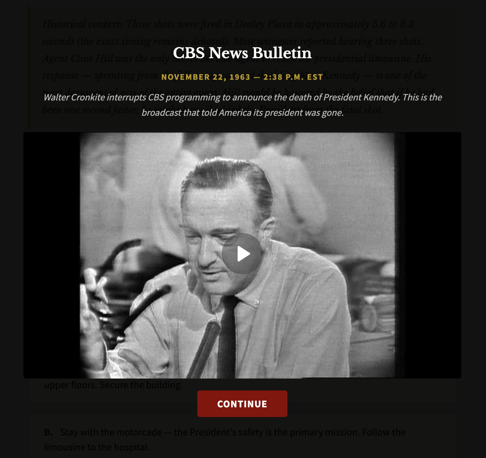 JFK simulation screen 4