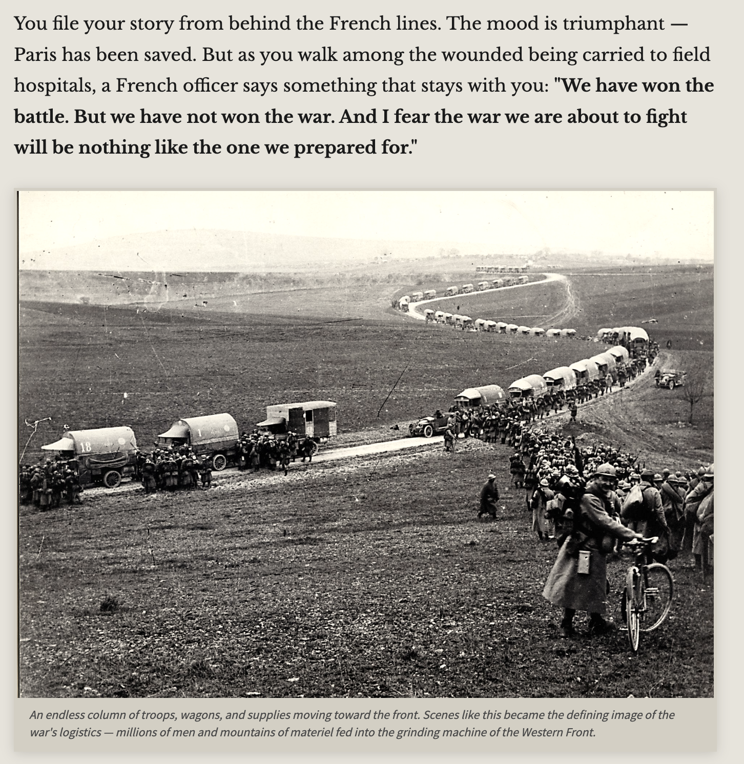 WWI simulation screen 3